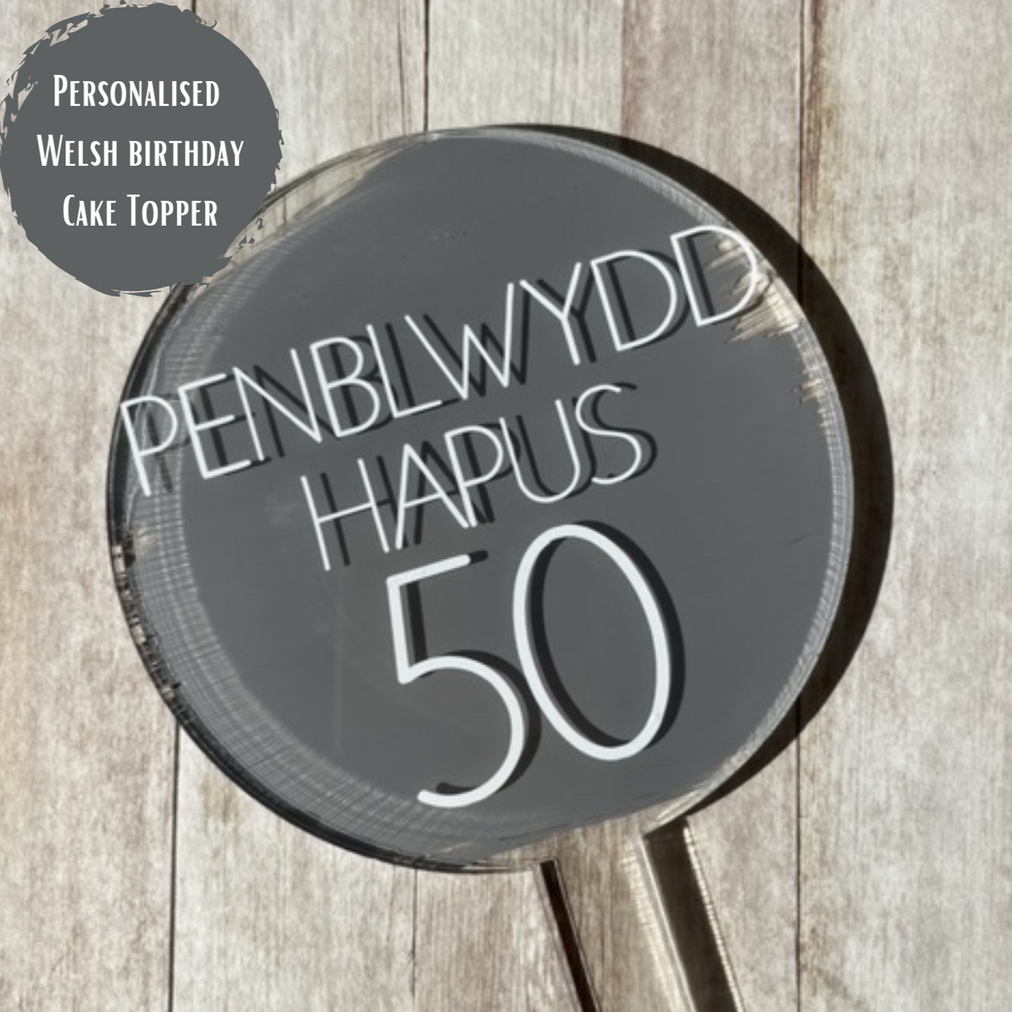 Penblwydd Hapus Cake Topper