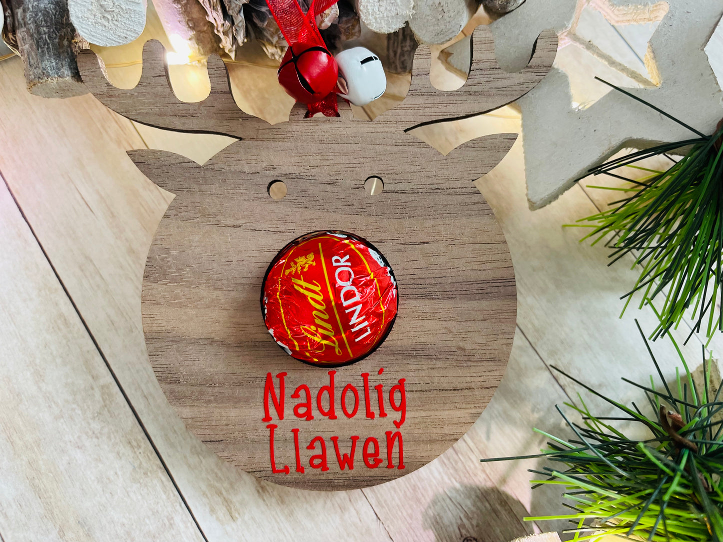 Reindeer Lindt Chocolate Holder - Personalised