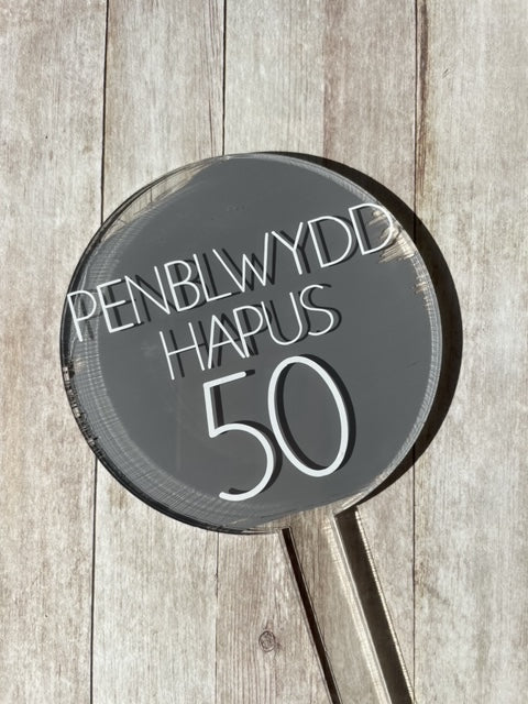 Penblwydd Hapus Cake Topper