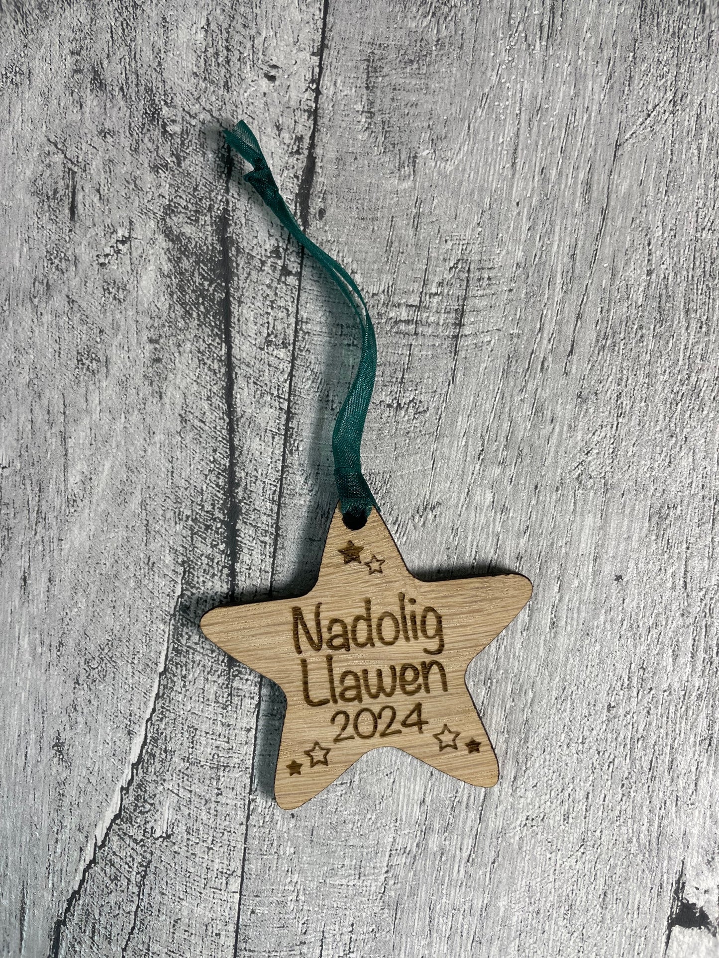 Nadolig Llawen Star Tree Decoration