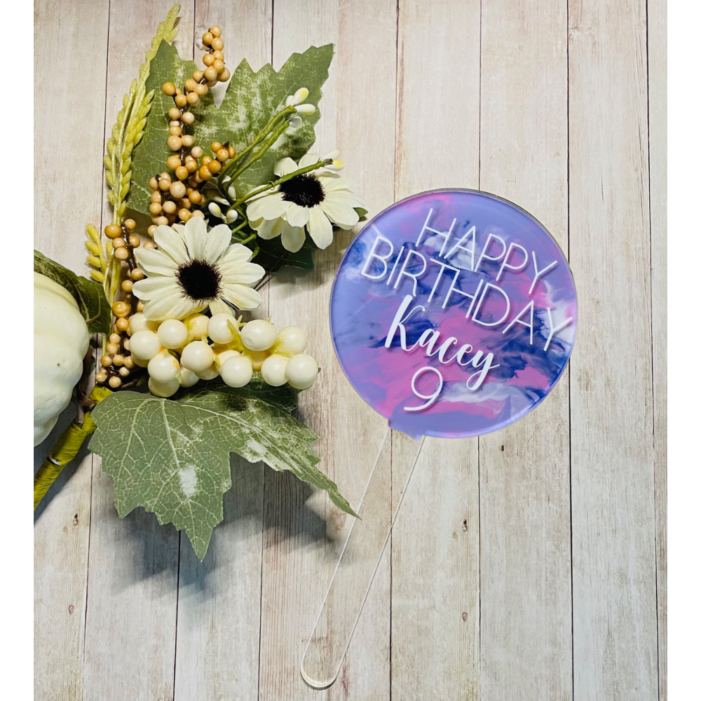 Marble Effect Cake Topper