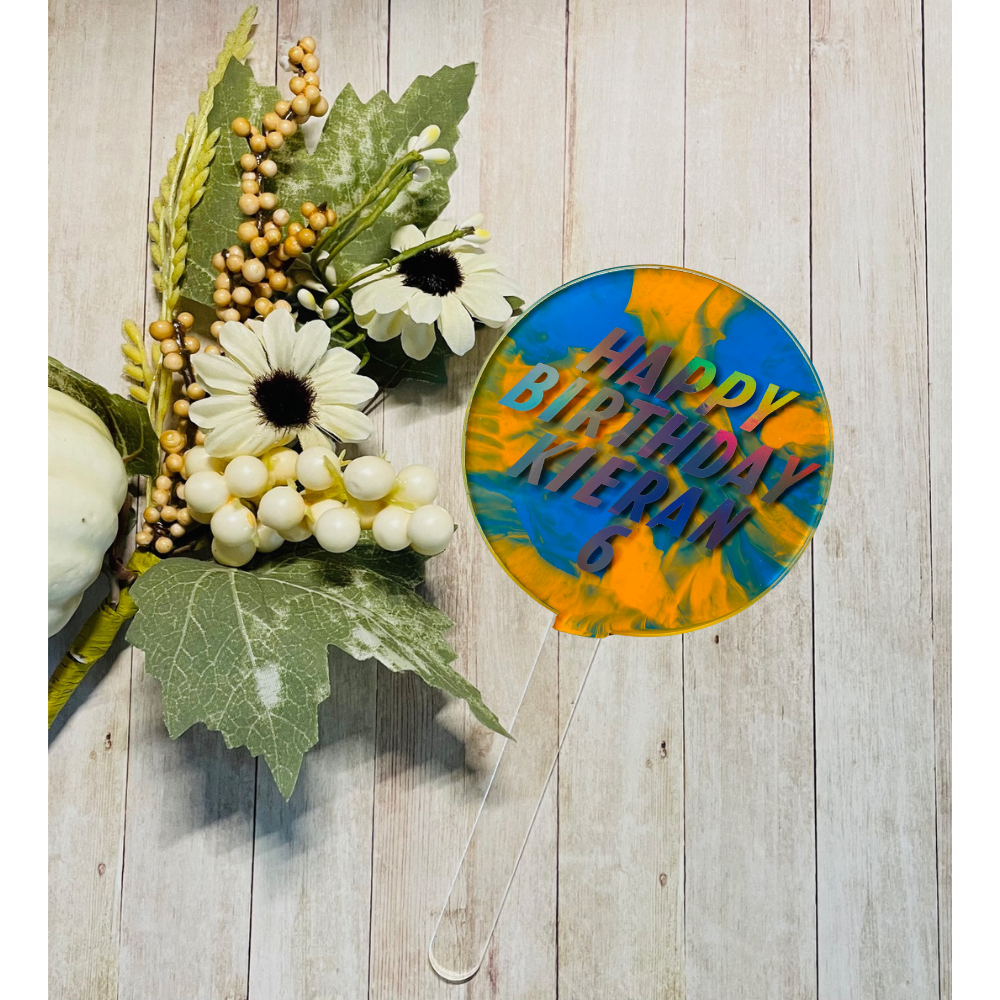 Marble Effect Cake Topper