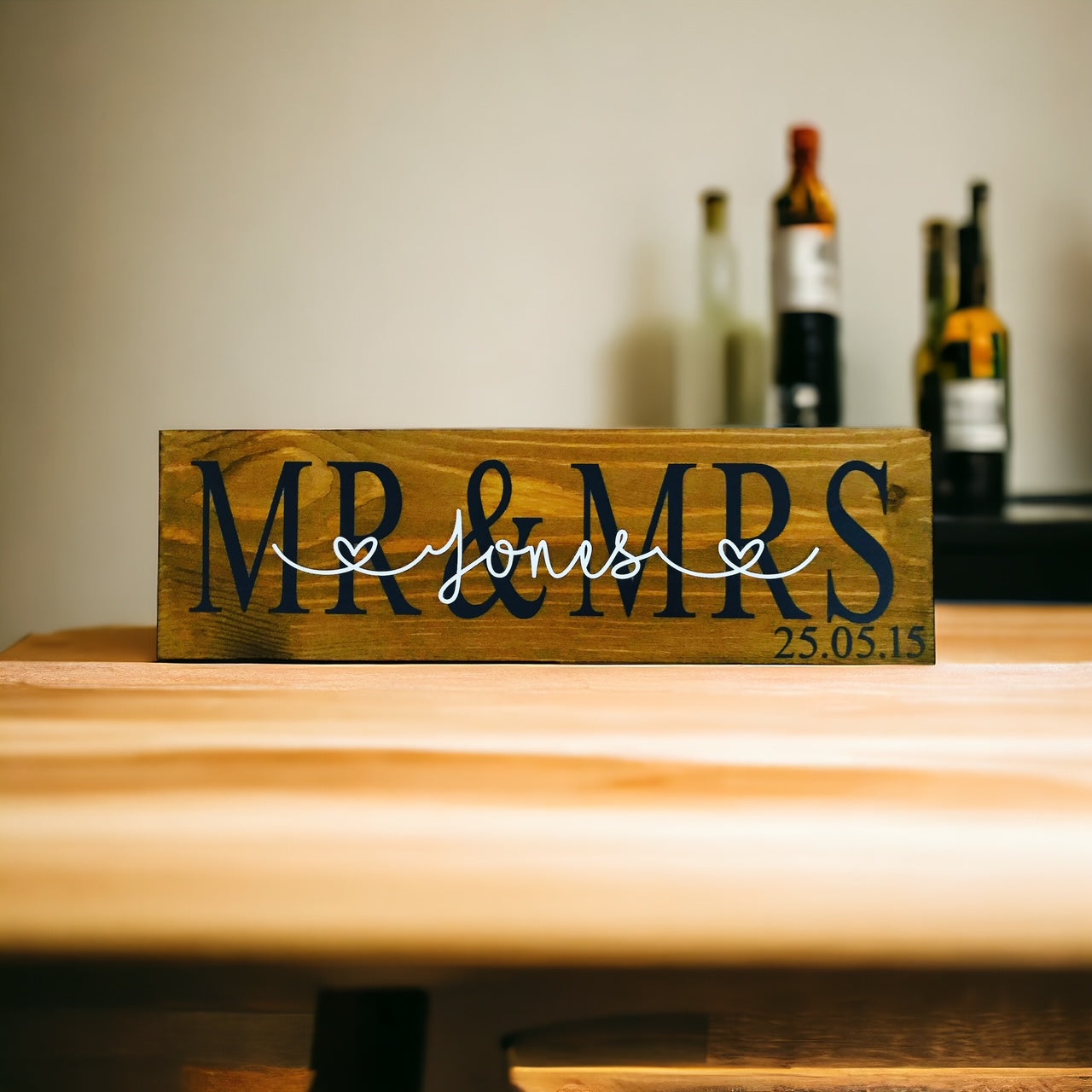 Mr & Mrs Wooden Sign