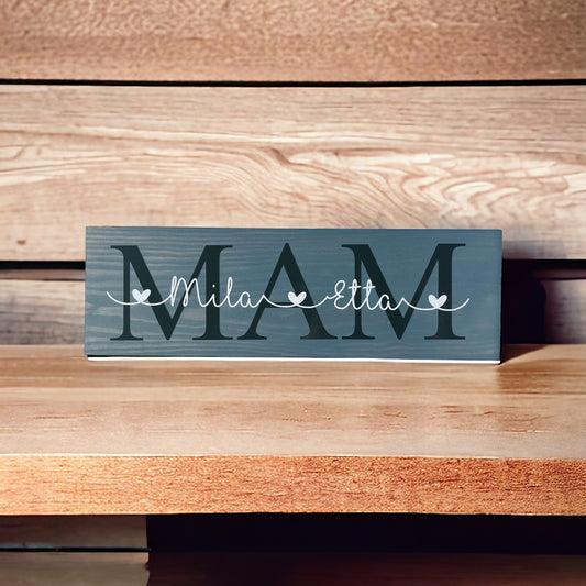 Personalised Mam Wooden Sign