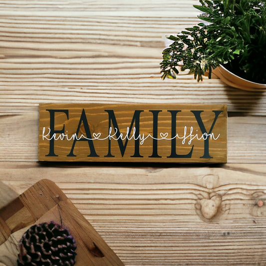 Wooden Family Sign