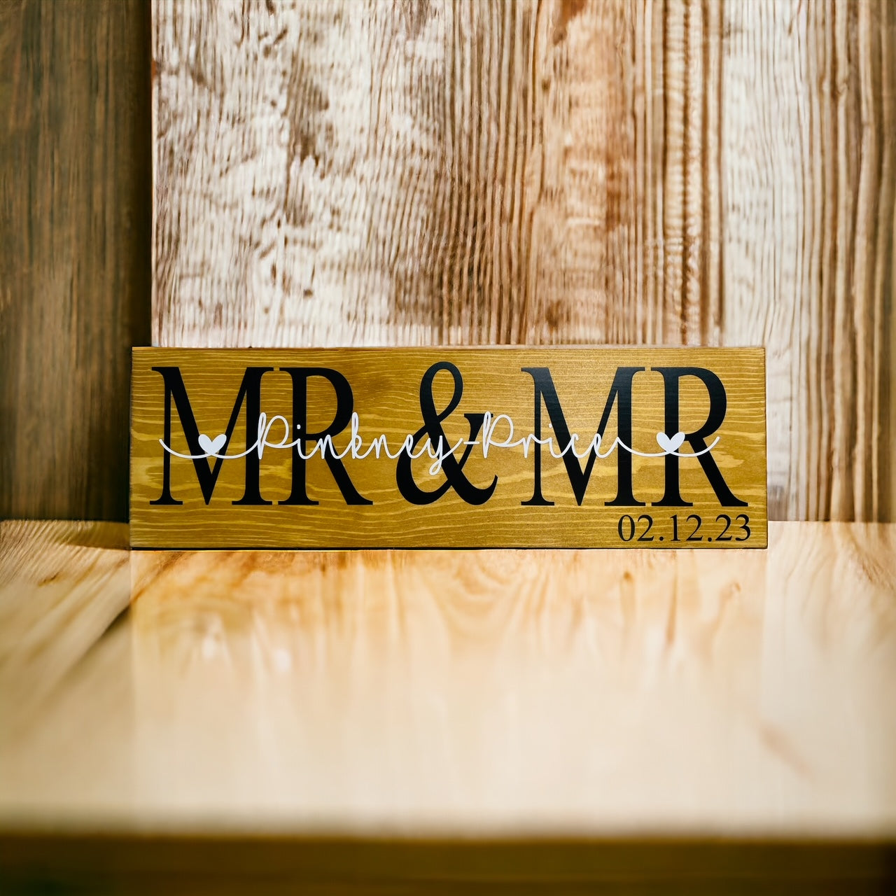 Mr & Mr Wedding Sign