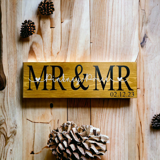 Mr & Mr Wedding Sign