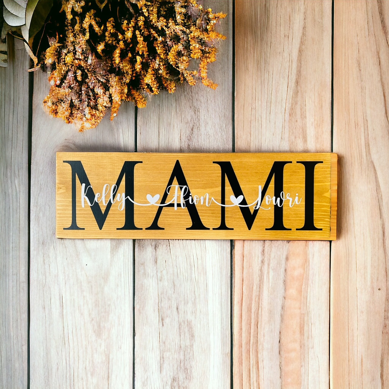 Personalised Mam Wooden Sign