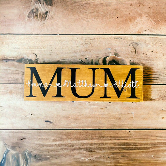 Personalised Mam Wooden Sign