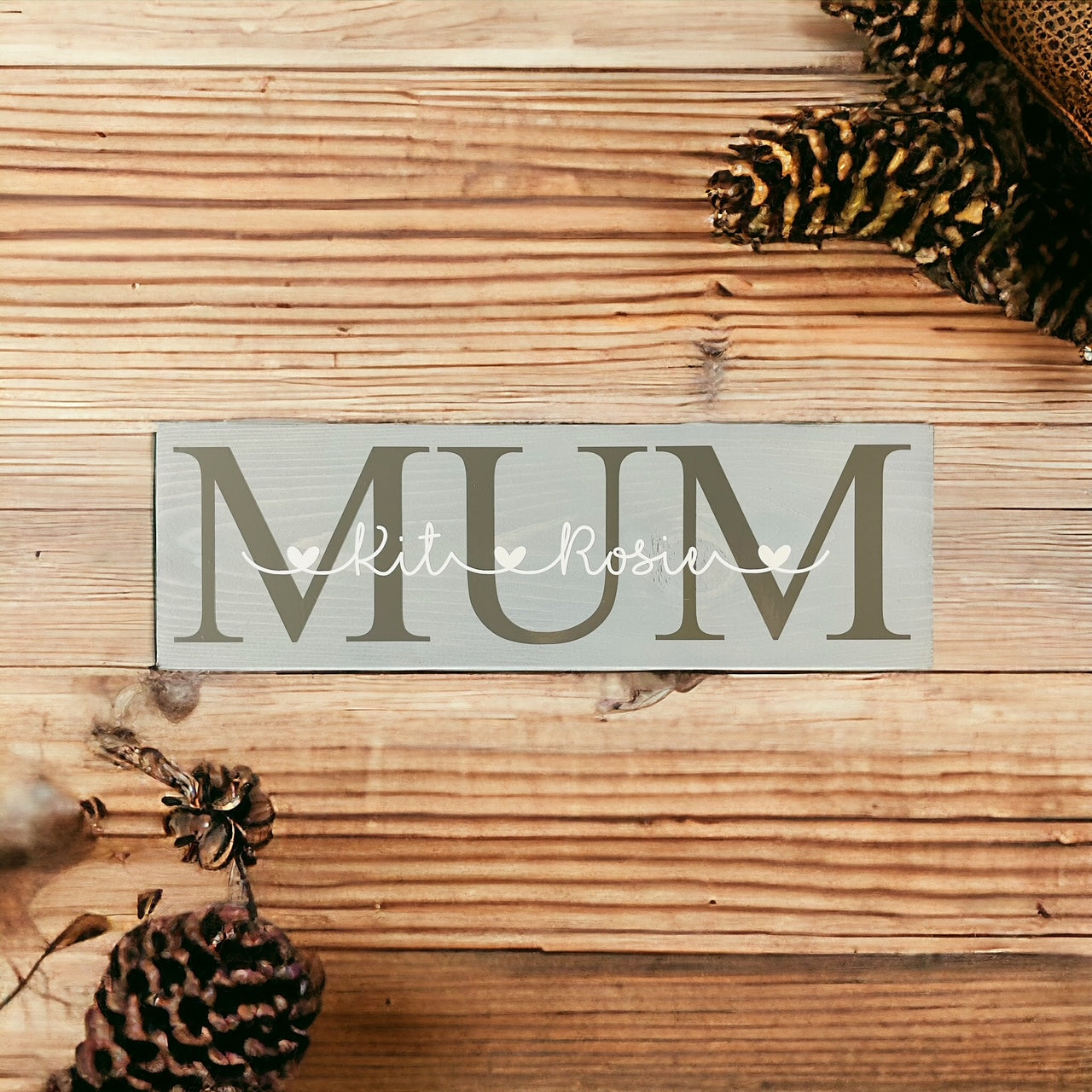 Personalised Mam Wooden Sign