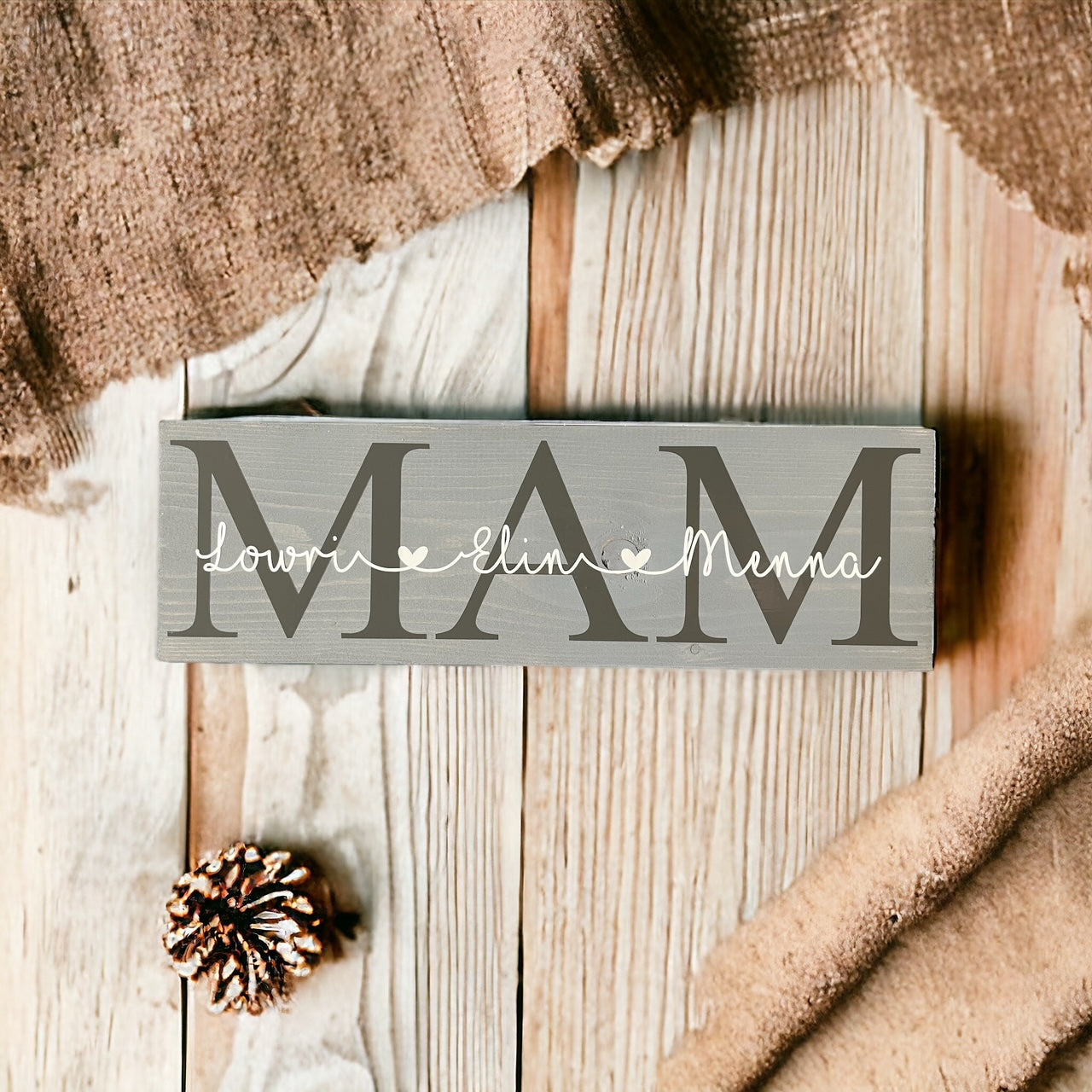 Personalised Mam Wooden Sign