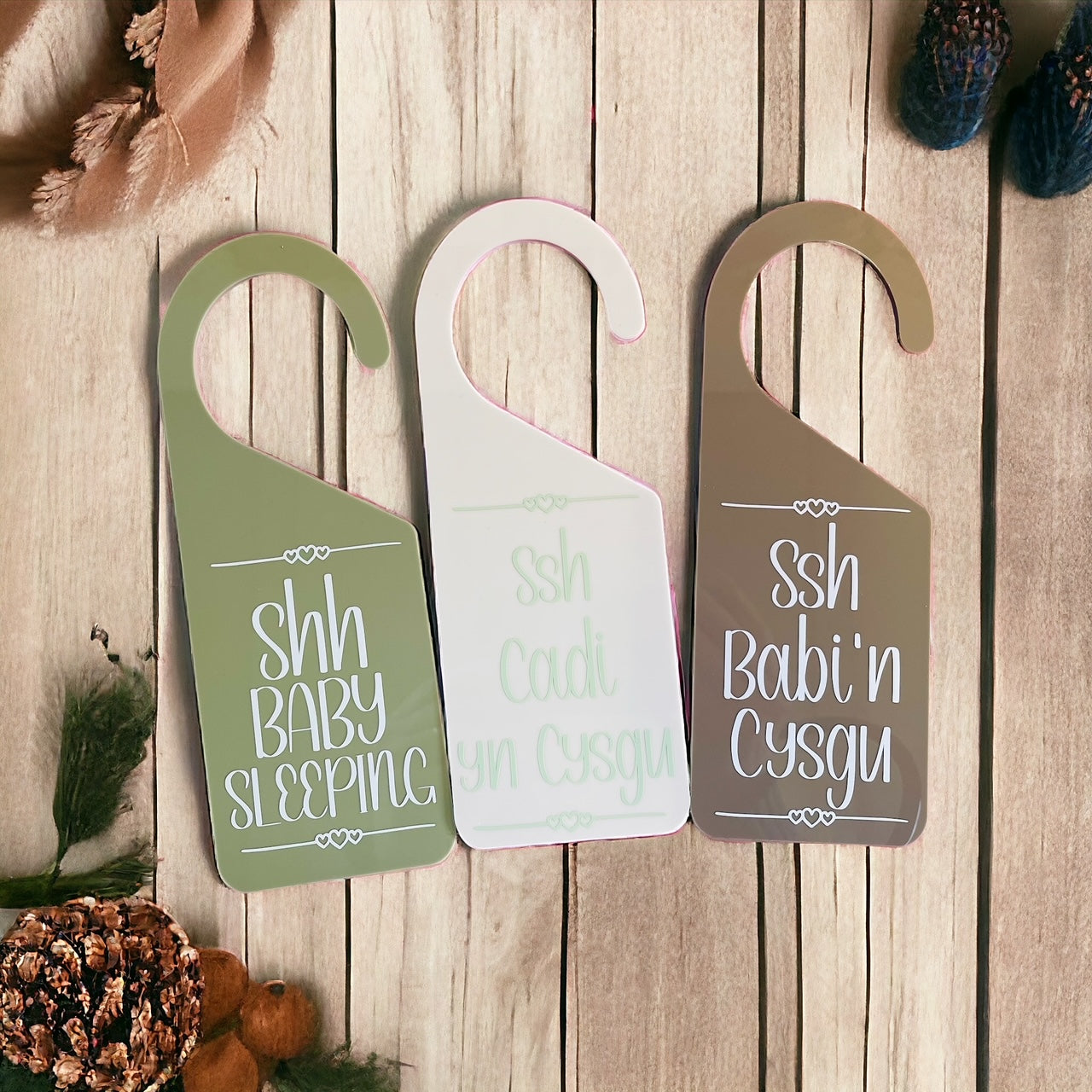 Baby Sleeping Door Hanger - Cream