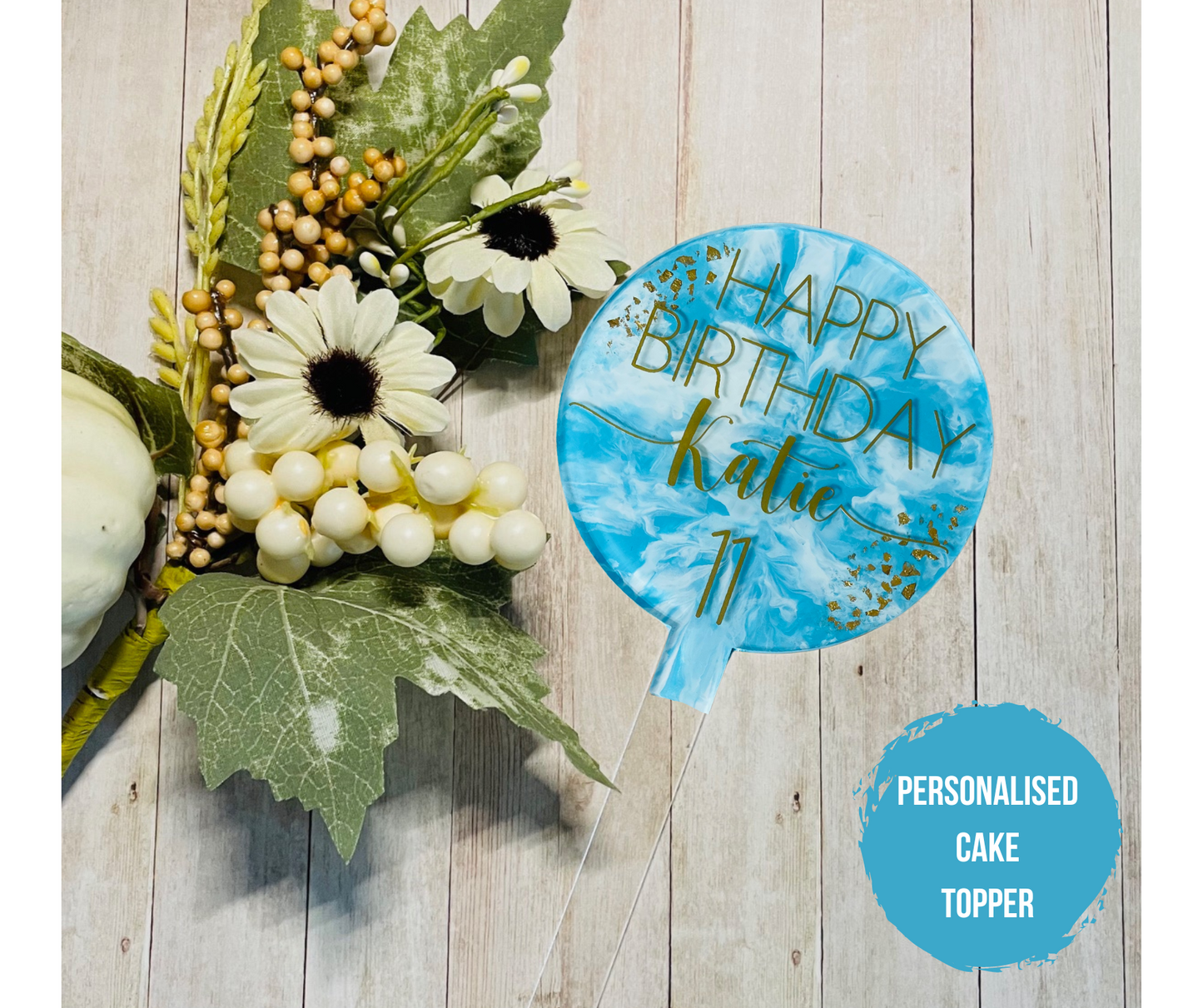 Marble Effect Cake Topper